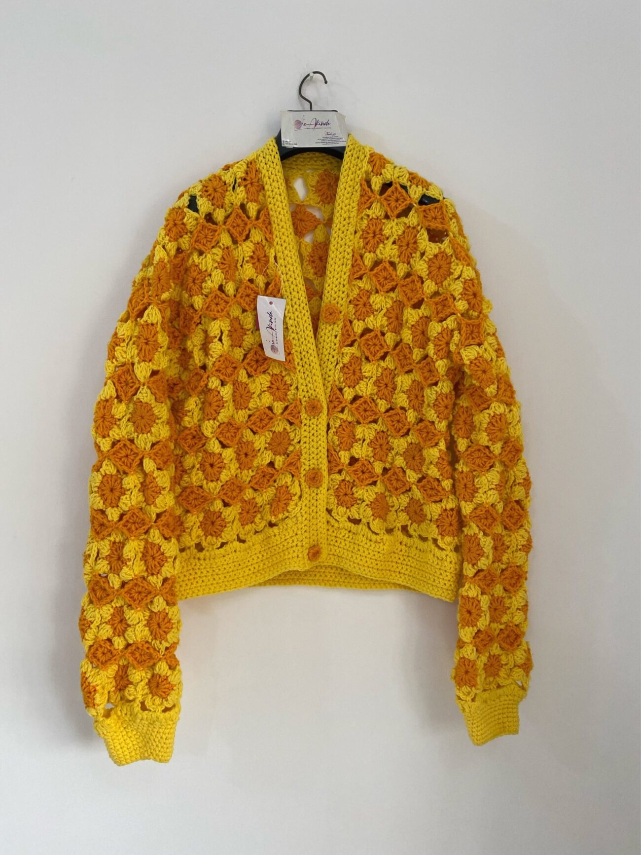 Van Gogh ‘sunflower’ inspired crochet jacket