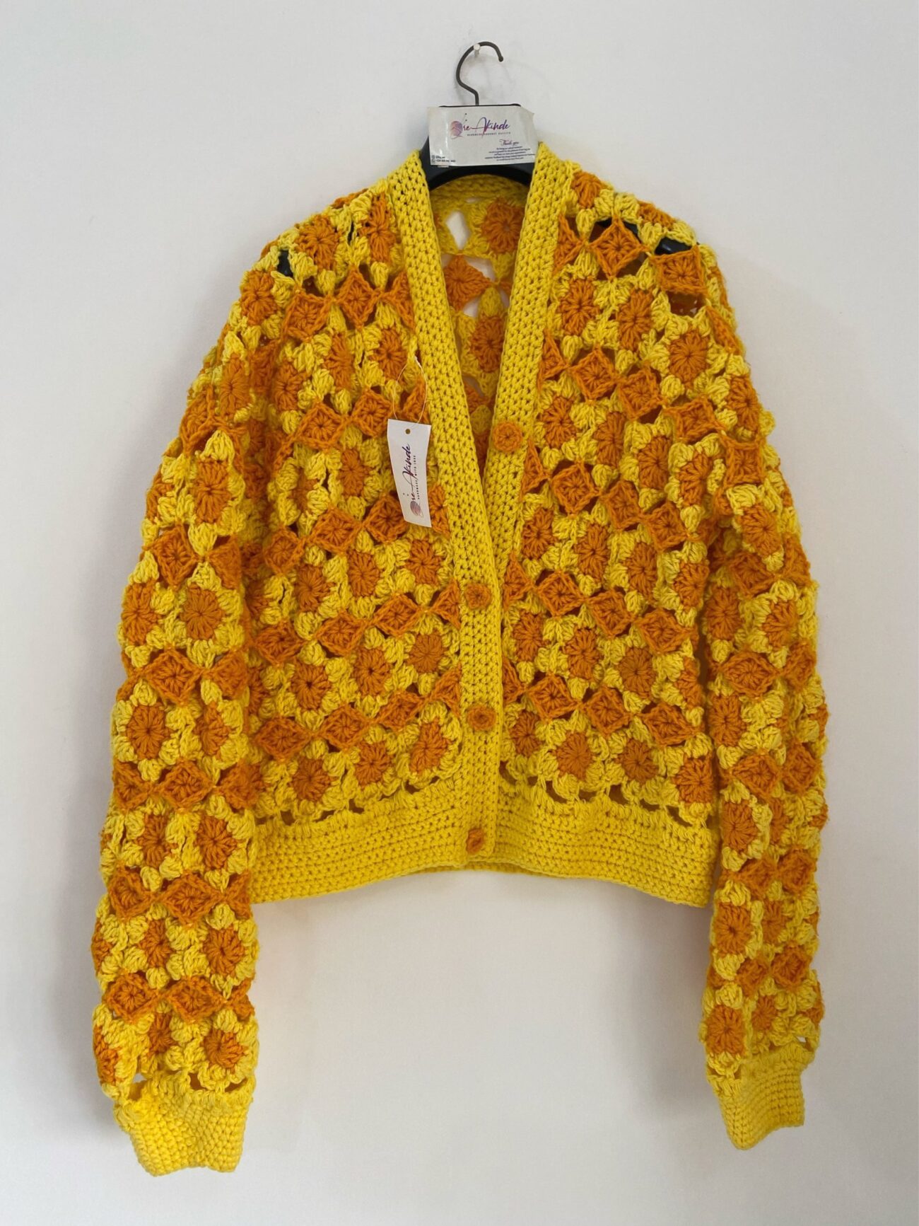Van Gogh ‘sunflower’ inspired crochet jacket - Image 2