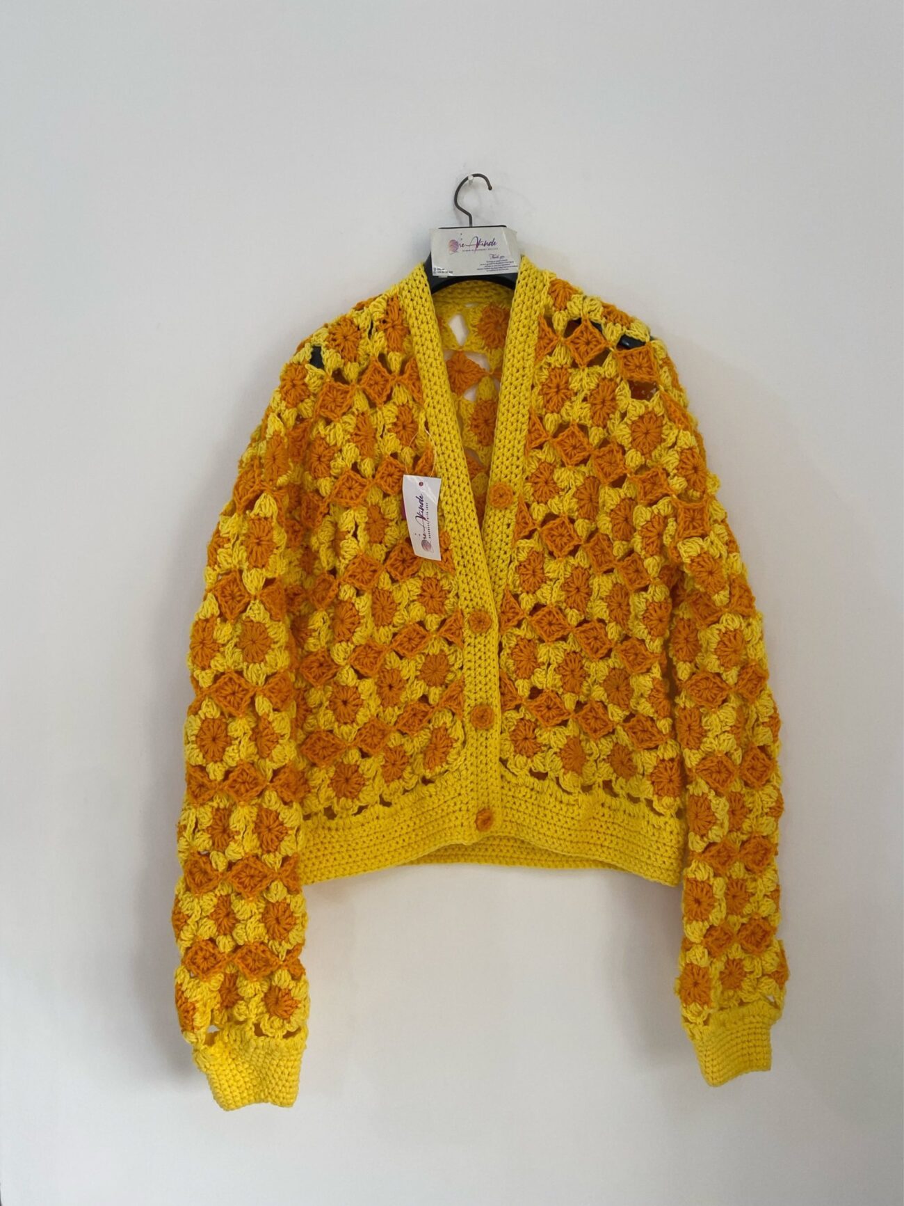 Van Gogh ‘sunflower’ inspired crochet jacket - Image 5